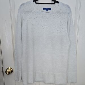 Apt. 9 Women's Sparkling Light Gray Sweater